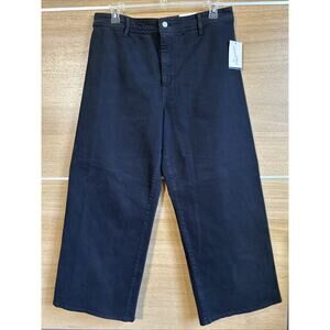 NWT Universal Thread Women’s Sz 16 High Rise Wide Leg Ankle Jeans Black Denim